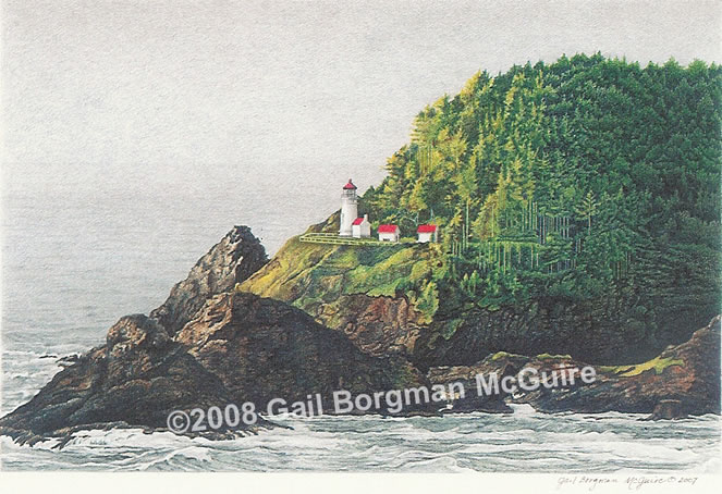 Heceta Head Light notecard